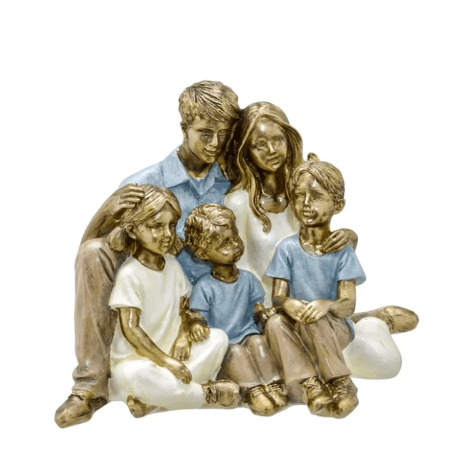 DECORATIVE FAMILY COUPLE 2 BOYS AND 1 GIRL - Vàng - Xem 1