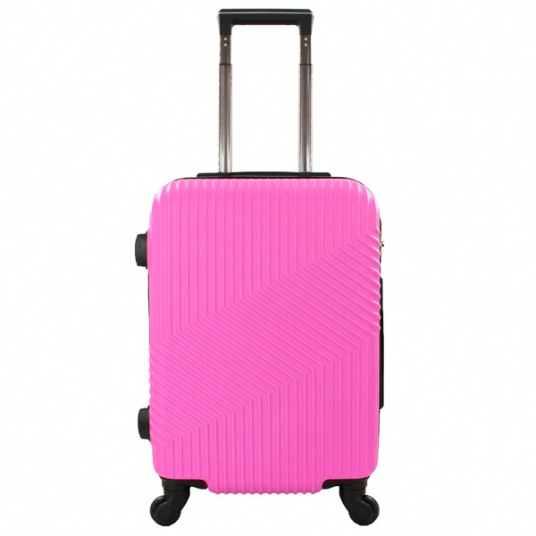 Maleta de cabina con ruedas, equipaje de mano, trolley de viaje, de ABS, rígida, 4 ruedas, maleta de cabina rígida con asa telescópica, de 55 x 35 x 20 cm, maleta de viaje, maletas, resistente, equipaje de viaje, impermeable, color rojo