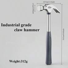 1 pieza Martillo multiusos compacto para el hogar, hecho de acero al carbono de alta calidad, resistente a la oxidación, portátil, apropiado para manualidades de decoración del hogar, diversos arreglos y como herramienta de emergencia para interiores/exteriores, herramientas para hombres