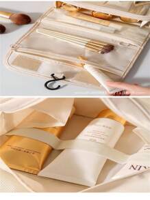 Toiletry Bag Organizer Portable Toiletry Bag Travel Bag With Hook, Foldable Travel Toiletry Bag For Halloween And Christmas - 薄荷綠 - 查看 5