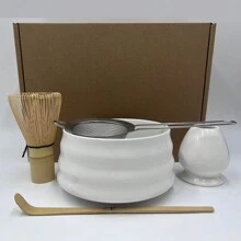 2 件 4 件 5 件/套抹茶茶具，抹茶仪式配件 - 抹茶搅拌器，陶瓷碗和搅拌器，陶瓷碗和搅拌器支架，传统勺子，准备一杯传统抹茶的完美套装，抹茶套装