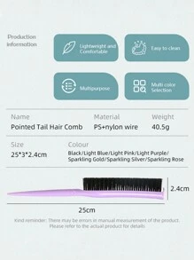 Lược đánh rối 3 hàng, Lược chải tóc xoăn bồng bềnh, Lược nhựa tạo kiểu tóc chuyên nghiệp 1/7 chiếc, Lược chải 3 hàng, Lược tạo phồng, Dụng cụ tạo kiểu tóc hàng ngày tại tiệm làm tóc, Lược đánh rối, Lược tẩy tế bào chết da đầu, Lược gỡ rối Flex, Lược chải, Lược tạo kiểu tóc, Lược chải tóc bằng nylon dành cho phụ nữ - Quà tặng Giáng sinh - Nhiều màu - Xem 5