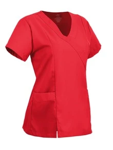 U4U Uniforms Filipina Lady V Neck Crossover With Elastic On Back - Red - View 6