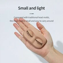1入組眼睫毛嫁接練習頭模型，迷你攜帶式可拆卸仿真睫毛練習假人模型 - 彩色 - 查看 4