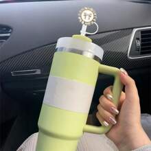 1 st. 40oz 30 oz acryl rietje dop, imitatie parel stof dop, glanzende imitatie parel bont afdekking, cartoon siliconen stof afdekking, beker accessoires, vakantie cadeau, verjaardagscadeau