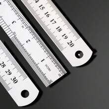 1 Stück/2 Stücke 20cm/30cm Edelstahl Lineal, Messwerkzeug Metall Gerade Lineal (geeignet für Hausmessungen, Handwerk, Elektroinstallation, Zeichnungsmessung), Schulbedarf, Rückkehr zur Schule