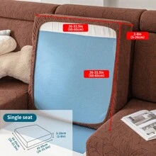 1pc Tea Leaves Jacquard Sofa Cover, All-Season Protective Slipcover, Stretchy & Machine Washable, Fits Single/Loveseat/3-4 Seater/Sectional Sofa Gifts Birthday Graduation