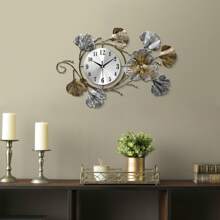 1 件现代金属挂钟，静音时钟，墙壁装饰，工艺品，家居装饰，金属装饰墙，适用于卧室、客厅、餐厅、厨房、办公室、酒店墙壁装饰、挂钟、圣诞装饰、新年装饰、乔迁 - 彩色 - 查看 4