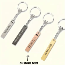 1 chiếc móc khóa thẻ tên bằng thép không gỉ tùy chỉnh đặc biệt, ghi lại số điện thoại, túi treo thẻ tên chó chống thất lạc, phụ kiện ba lô làm quà tặng hoàn hảo cho ngày trở lại trường, quà tặng sinh nhật hoàn hảo cho gia đình, quà tặng Giáng sinh - Nhiều màu - Xem 1