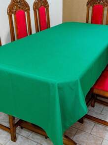 3.50 X 1.40 Christmas Tablecloth In Printed Oxford Fabric - For A 12-Seater Table - 綠色 - 查看 1