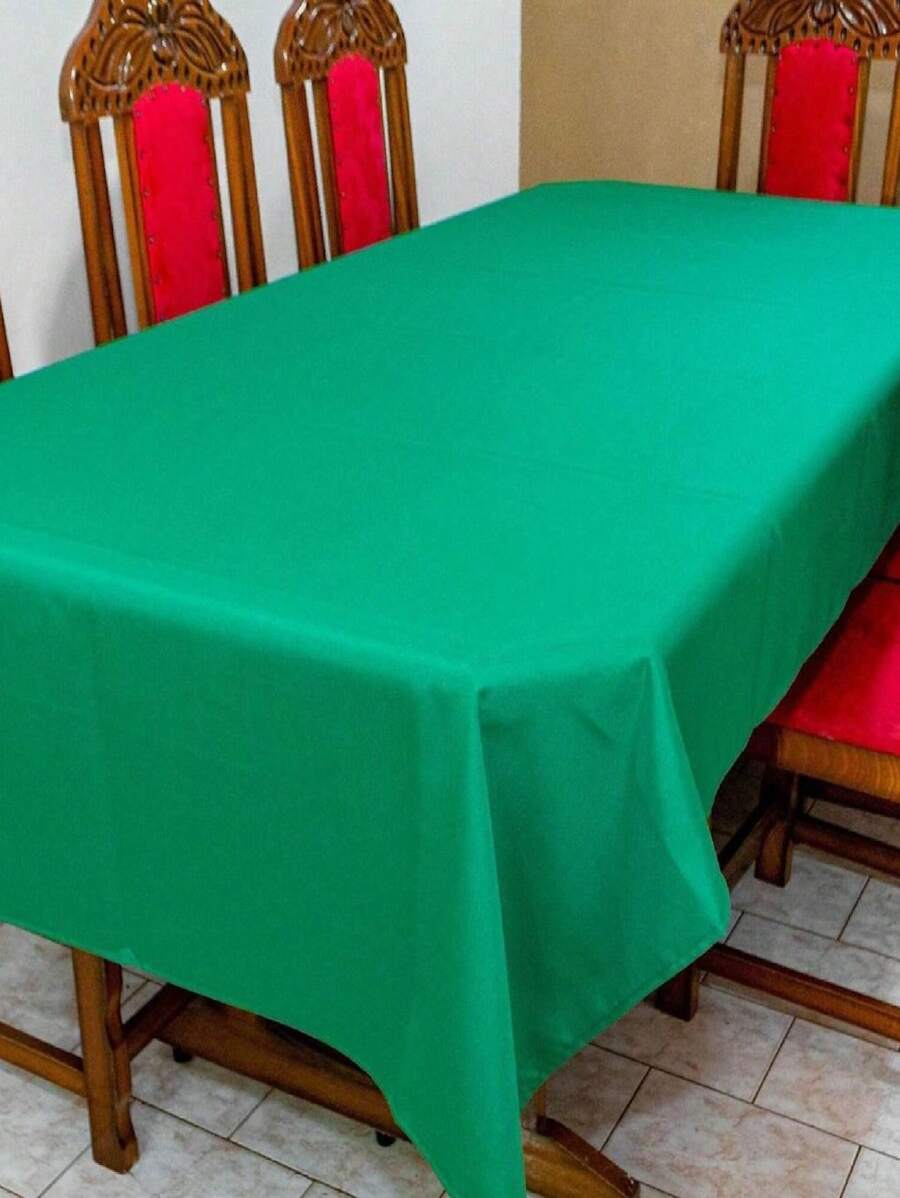 3.50 X 1.40 Christmas Tablecloth In Printed Oxford Fabric - For A 12-Seater Table - 綠色 - 查看 1