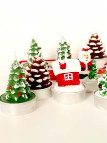 Christmas Candle Set: Carnival Romantic Ornaments Christmas Small Candle Light Gift Gift, Home Holiday Decorations - Smoke-Free, No Batteries Required, Made Of Wax