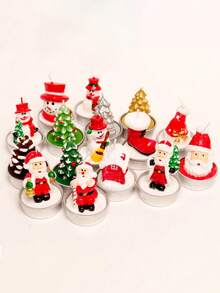Christmas Candle Set: Carnival Romantic Ornaments Christmas Small Candle Light Gift Gift, Home Holiday Decorations - Smoke-Free, No Batteries Required, Made Of Wax