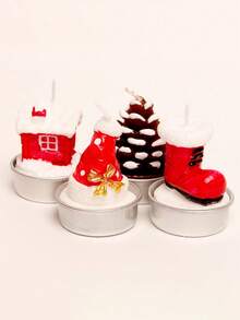 Christmas Candle Set: Carnival Romantic Ornaments Christmas Small Candle Light Gift Gift, Home Holiday Decorations - Smoke-Free, No Batteries Required, Made Of Wax