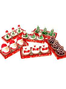 Christmas Candle Set: Carnival Romantic Ornaments Christmas Small Candle Light Gift Gift, Home Holiday Decorations - Smoke-Free, No Batteries Required, Made Of Wax