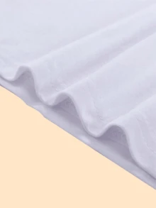 Cotton T-Shirt Cartoon Style Cute Animals Breathable Babylook Premium Comfort Elegant T-Shirt - 白色 - 查看 4