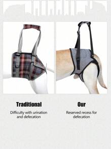 Arnés elevador ajustable para perros grandes, con acolchado suave, soporte para patas traseras para perros con discapacidad, lesiones en las articulaciones o de edad avanzada - Gris - Ver 7