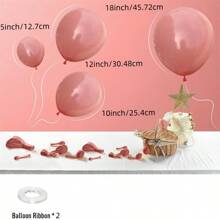 5 Inch, 10 Inch, 12 Inch, And 18 Inch Pearl White Balloon, Matte White Balloon, Round Pearl White Latex Balloon, Retro Color Balloon Suitable For Weddings, Birthdays, Christmas Anniversaries, Background White Themed Parties, Arched Decorations