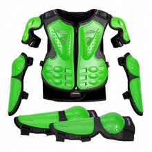 越野摩托车护甲摩托车护甲服黑色骑行护背护胸摩托车护甲防摔摩托护具带肘膝护具护具赛车摩托车保护 - 彩色 - 查看 16