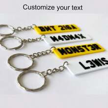 Personalizowany brelok z numerem rejestracyjnym, brelok z numerem rejestracyjnym, wyjątkowy prezent - akcesorium samochodowe - prezent dla niego - 21. urodziny - 17. 18. urodziny