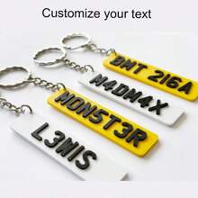 Personalizowany brelok z numerem rejestracyjnym, brelok z numerem rejestracyjnym, wyjątkowy prezent - akcesorium samochodowe - prezent dla niego - 21. urodziny - 17. 18. urodziny