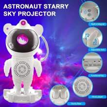 Astronaut Lamp Projector Bluetooth Speaker With Star Projector Lamp - trắng - Xem 7
