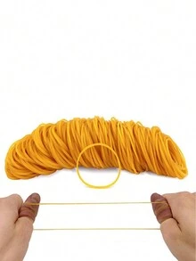 50/100根装弹性橡皮筋，采用耐用天然橡胶制成，适用于办公室、学校和家庭使用。 - 彩色 - 查看 2