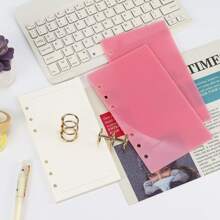 A6 Binder Acrylic Case Notebook, 2pcs Pmma Board With Metail Ring, DIY Junk Journal Notebook Set, 45 Sheets Refill Papers, Stationery Supplies,School Supplies,Back To School - Multicolor - View 6