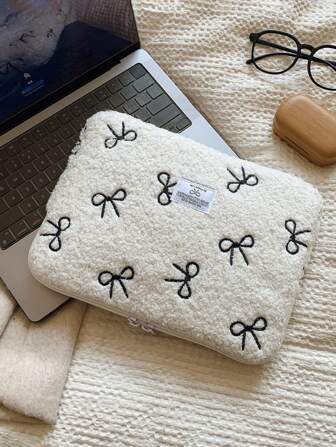 11 Inches, 14 Inches, Simple Crimping, Bow, Line Pattern, Fashionable, Lightweight, Clutch, Laptop Bag, Tablet Bag Teacher Gifts Teacher Supplies Teacher Bag Thank You Teacher College Bag College Supplies Back To School School Supplies School Essentials For Teacher College Student Classroom Laptop Bags Classroom Bags Teacher Storage Bags Classroom Organizer Bags