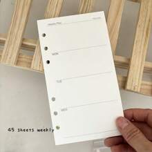 A6 Binder Acrylic Case Notebook, 2pcs Pmma Board With Metail Ring, DIY Junk Journal Notebook Set, 45 Sheets Refill Papers, Stationery Supplies,School Supplies,Back To School - Multicolor - View 23