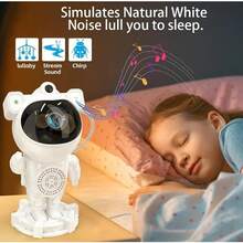 Astronaut Lamp Projector Bluetooth Speaker With Star Projector Lamp - trắng - Xem 2