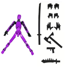 Set de 6 muñecas articuladas, Robot de 13 articulaciones, juguetes impresos en 3D, modelo articulado de la suerte, coleccionables, regalo de cumpleaños, muñeca impresa en 3D, muñeca de la suerte de 13 articulaciones, 3ra generación, muñeca móvil de Body completo, muñeca antiestrés