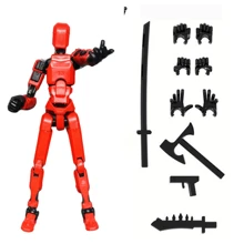 Set de 6 muñecas articuladas, Robot de 13 articulaciones, juguetes impresos en 3D, modelo articulado de la suerte, coleccionables, regalo de cumpleaños, muñeca impresa en 3D, muñeca de la suerte de 13 articulaciones, 3ra generación, muñeca móvil de Body completo, muñeca antiestrés