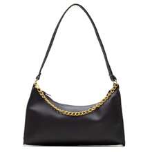 Kit 2 Bags (Black+Caramel) Women's Plain Baguettes Small Shoulder And Hand Chains - Lạc đà - Xem 7