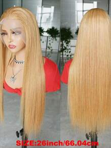 Eulisi 13x6 Straight Lace Front Wigs Human Hair Honey Blonde Wig Human Hair 180 Density Blonde Lace Front Wigs Human Hair 27# Colored Glueless Wigs Human Hair Pre Plcuked With Baby Hair Halloween Costumes - S27 - View 6