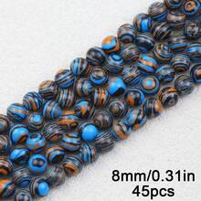 4/6/8/10mm 彩色合成碧玉圆珠，适用于 DIY 珠宝、手链、项链、服装配饰、装饰 - 孔雀石珠 - 查看 19