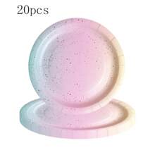 10pcs/20pcs/50pcs, Rainbow Color Party Tableware Set Disposable Paper Plates Napkins Cups. Gold Dot Colored Tableware For Boys Girls Baby Birthday Shower Wedding Party