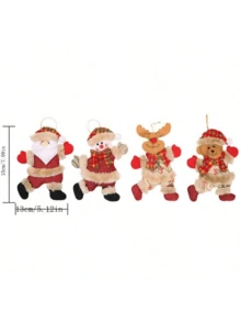 Đồ trang trí cây thông Noel, Đồ trang trí Giáng sinh, Phụ kiện cây thông Noel Búp bê Giáng sinh Ông già nhảy múa Người tuyết Hươu Gấu Búp bê vải Mặt dây chuyền nhỏ Quà tặng Mặt dây chuyền - Nhiều màu - Xem 11