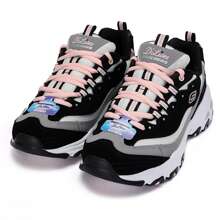 Skechers D'LITES 1.0 Leisure Shoes Panda Print Lightweight Shock Absorbing Women's Outdoor Commute Sneakers, Suggest Ordering 1/2 Size Down For 37 And Above
