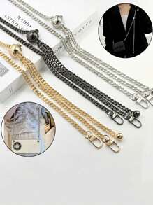 1PC Reglabil, elegant, lanț de bile de aur, geantă de metal, lanț, portofel, lanț de schimb, curea pentru geantă de schimb, geantă de umăr, geantă de mesager, curea cu lanț, accesorii pentru portofel, versatil, reglabil, pentru genți, huse, accesorii pentru telefoane, accesorii de călătorie, personalizează-ți stilul. Oferă prietenilor cadouri de vacanță, cadouri de ziua mamei.