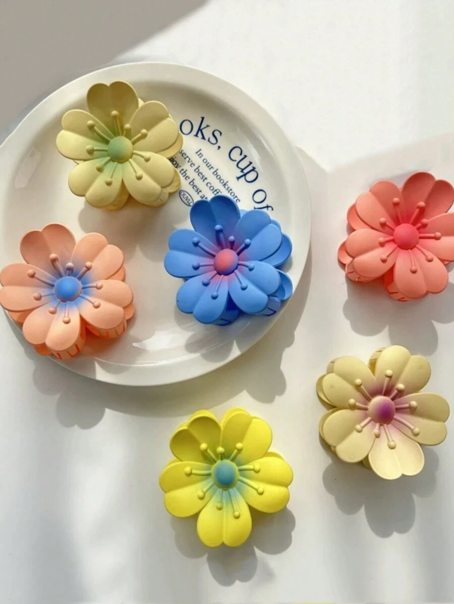 4 kẹp tóc hoa nhuộm loang cho nữ, thích hợp sử dụng hàng ngày, ở nhà, đi học, bãi biển, công sở, tiệc tùng, ngày lễ, quà tặng sinh nhật, mùa tựu trường, năm mới - Nhiều màu - Xem 1