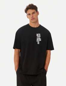 Men's Oversized Shirt Win By Faith Premium T-Shirt 100% Cotton Reinforced Street Fashion - màu đen - Xem 3