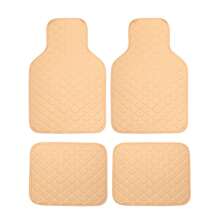 通用型 4 件套汽车脚垫套装 - PVC 皮革刺绣车用脚垫，防水耐磨汽车地板衬垫 - 4個/套 - 查看 11