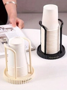 1 pieza/Soporte para vasos de papel, estantería de almacenamiento desechable para vasos para el hogar, soporte de almacenamiento multifuncional para tazas de café y té con leche para el escritorio, dispositivo para colocar y recoger vasos - Multicolor - Ver 6