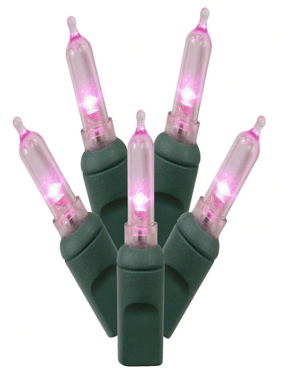 Vickerman X4G7110 100Lt LED Bulb Pink & Green Wire Italian End ...