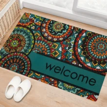 1pc Bohemian Style Doormat, Vintage Pattern Carpet, Machine Washable Area Rug, Home Decor For Bedroom, Living Room, Study Room - Multicolor - View 7