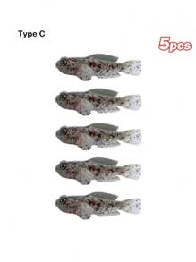 Goture 5 chiếc Mồi câu cá cho cá rô Mồi mềm bằng silicon giống thật cho cá rô Mồi câu cá hồi - Nhiều màu - Xem 13