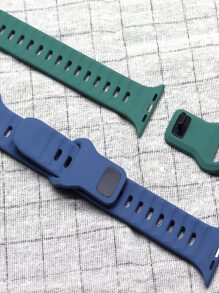 Mariner Action Breathable Silicone Strap For Apple Watch 38/40/41/42/44/45/49mm - 藏蓝色 - 查看 9