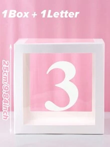 1個 25cm 白色透明數位盒子（盒子與數位圖案），生日派對背景裝飾驚喜盒氣球盒，生日裝飾，婚禮裝飾，婚禮週年紀念裝飾，2025新年派對房間背景裝飾，透明氣球盒驚喜禮物盒，生日禮物派對禮物，家居裝飾房間裝飾，派對裝飾，生日禮物，派對禮物 - 數字透明盒子 - 查看 20