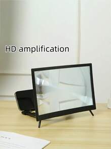 New 14 Inch Curved Screen Mobile Phone Screen Amplifier For Slouchy People Watching TV Shows, Desktop Phone Stand Amplifier - Black - View 6